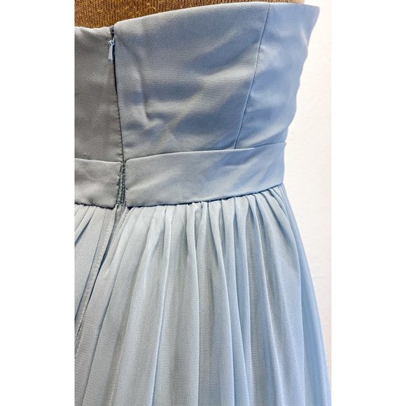 Jenny Yoo Convertible Adjustable Light Blue High Imperial Waist Maxi Dress Sz 14 - Picture 10 of 11